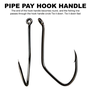 1/0 ~ 8/0 thép carbon cao cá da trơn móc Đen nickle sống mồi móc lớn sông móc cho catfishing - Product Image 6