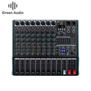 GAX-TK8 mixer 8 channel profesional, mixer 8 channel profesional dengan kontrol multi saluran dan efek equalisasi untuk perekaman, K song, live streaming