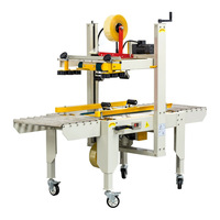 Machine tout-en-un entièrement automatique pour la fermeture de cartons et l'étiquetage – Applicateur d'étiquettes pour colis plats et latéraux pour entrepôts cloud e-commerce