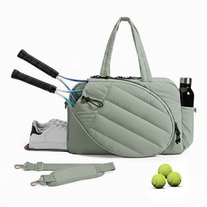 Bolsa de Tenis Acolchada Versátil de Alta Calidad con Compartimento para Zapatos, Ligera, Impermeable, de Nailon, Bolsa de Gimnasio de Gran Capacidad para Viajes - Product Image 1