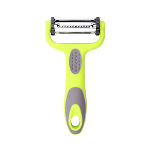 Éplucheur multifonctionnel en acier inoxydable 3 en 1, éplucheur rotatif pour légumes et fruits, éplucheur de melon portable - Product Image 1