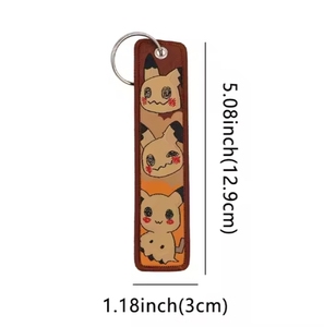 Anime <span class=keywords><strong>Pikachu</strong></span> Jet Tags Broderie Porte-clés Rechargeable Nouveau Hot Selling Cartoon Printed Keychain Bag Hanging Woven Technique - Product Image 5