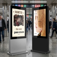 Afficheur publicitaire numérique LCD IP65 de 43, 55 et 65 pouces, écran tactile extérieur, kiosque Android, station de métro