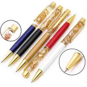 Floating Gold Foil Liquid Filled Twist Metal <b>Ballpoint</b> <b>Pen</b> 7 Luxury Color Rotating Signature <b>Pen</b> Custom Logo - Product Image 1