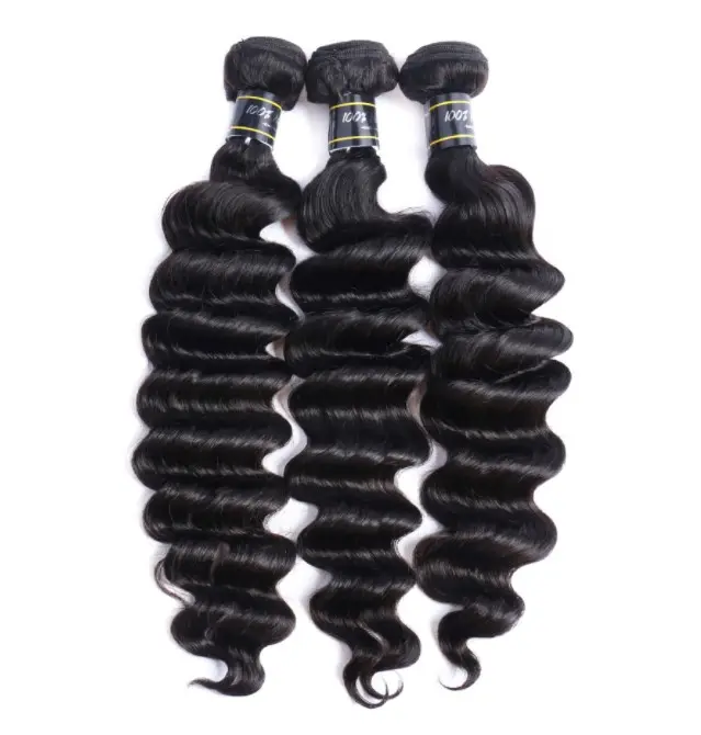 Venta al por mayor Remy Weave Brazilians Extensiones de cabello humano Bundles Vendedores Cutícula alineada Virgen Raw Ondulado Bundles Loose Deep Wave