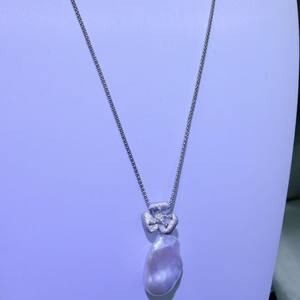 Collier de perles d'eau douce de style baroque avec un design extraterrestre coloré, chaîne de lanterne artisanale, pendentif - Product Image 5