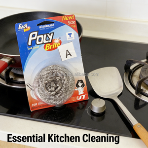 Estropajo de Cocina Plano o en Espiral de Acero Inoxidable de Calidad Comercial, Resistente y Sostenible, Directo de Fábrica - Product Image 1