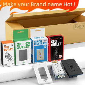 Hiện Đại Màu Đen gfci Outlet 15Amp 20A tự kiểm tra TR WR điện điện ul CUL tường ổ cắm gfci receptacle với screwless wallplate - Product Image 4