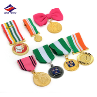 Longzhiyu haute qualité croix de fer insigne d'honneur personnalisé métal prix ruban broche médaille d'honneur