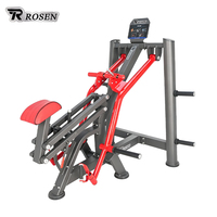 ROSEN Équipement de fitness commercial pour la musculation, Plateforme haute multifonction pour soulevé de terre et rameur T-bar à charge par disques