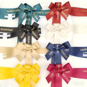 Christmas Polyester Satin Grosgrain Floral <strong>Pull</strong> <strong>Bow</strong> Eco-Friendly Gift Wrapping Decoration Accessories GIFT <strong>BOWS</strong> PRE-TIED <strong>BOWS</strong> - Product Image 2