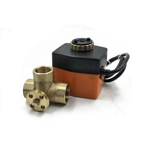 AC 230V DN20 3/4 ''3 vie controllo a 3 punti valvola a sfera motorizzata in ottone <span class=keywords><strong>valvole</strong></span> di controllo del flusso di trattamento delle acque HVAC - Product Image 4