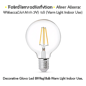 Globo Decorativo LED de 8W, Bombilla Regulable de Luz Cálida para Uso en Interiores - Product Image 2