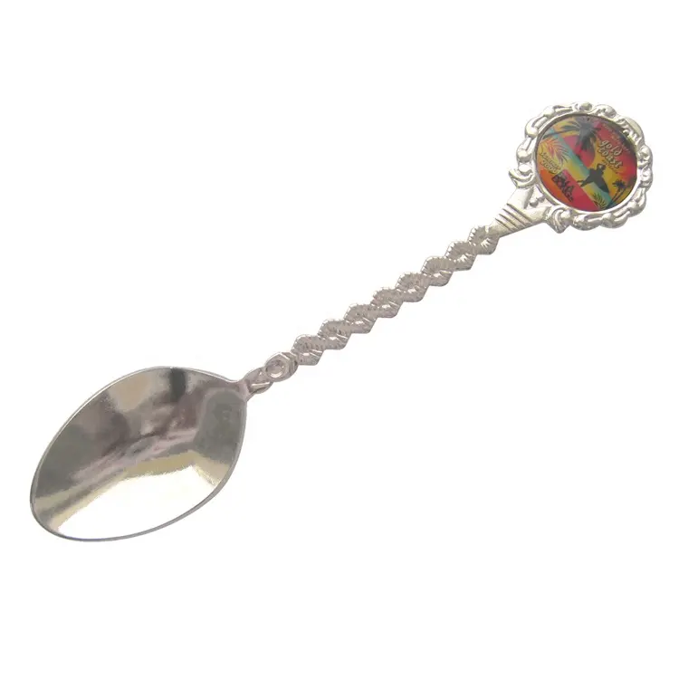 china bulk wholesale Custom logo iron Stamping handmade Tourist Souvenir mini metal Spoons for promotional Gifts