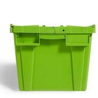 Conteneur en plastique PP TSS-TBX, épaisseur 2,5 mm, avec couvercle intégré, parois solides, écologique, empilable, emboîtable, capacité de charge 45 L, 30 kg, boîtes
