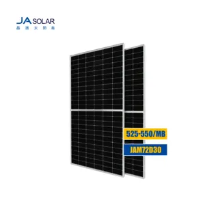 带Tuv证书的双面太阳能电池板530w 540w 550w双层玻璃Ja太阳能电池板545w 550w太阳能电池板