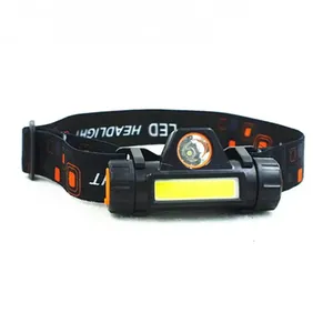 Factory Wholesale outdoor waterproof 90 Adjustable 3*AAA Batteries Miners Bike 3W COB high power led headlamp with 2 led modes