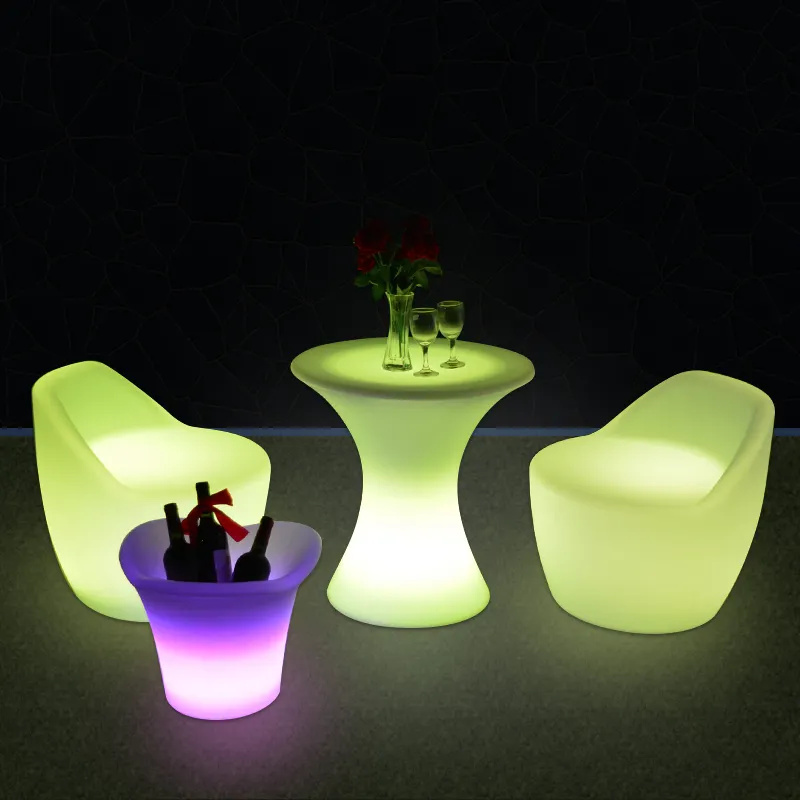 LED che cambia colore luminoso Bar Party Club da discoteca soggiorno all'aperto semplice moda moderna tavolo da trifoglio fortunato