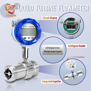 Jingjie pengukur aliran turbin baja tahan karat, harga grosir presisi tinggi untuk pengukuran suhu air alkohol metanol - Product Image 4