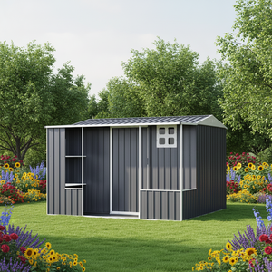 EG0909-H180 Abri de jardin préfabriqué à <span class=keywords><strong>prix</strong></span> d'usine, bâtiment de stockage extérieur en métal avec étagères - Product Image 5