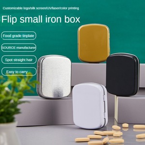 Tùy chỉnh tùy chỉnh in logo rỗng tinplate cấp thực phẩm cổ điển bản lề nhỏ kẹo nhỏ bao bì kim loại một hộp thiếc - Product Image 2