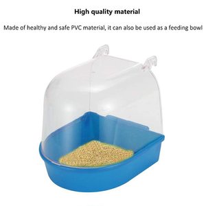 Kotak Mandi Burung Bayan Kandang Burung Persediaan Gantung Bak Mandi untuk Hewan Peliharaan Kecil Burung Canary Budgies <span class=keywords><strong>Cockatiel</strong></span> Lovebird - Product Image 5