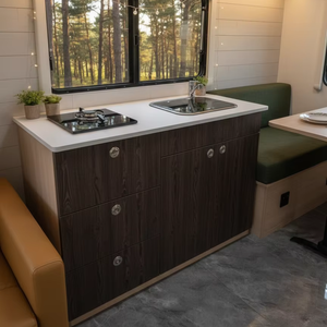 Mueble de Cocina de Aleación de Aluminio que Ahorra Espacio con Fregadero y Cajones de Almacenamiento <span class=keywords><strong>para</strong></span> Autocaravanas - Product Image 2