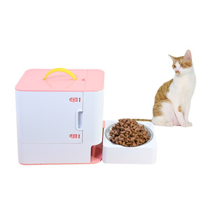 OEM Pet Food Storage Bin Large Capacity Airtight Moisture Proof Portable Cat Dog Feeder With Bowl One Size ABS Plastic - Product Image 3