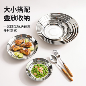 Assiette ronde en acier inoxydable 316 de qualité alimentaire pour usage domestique - Product Image 5