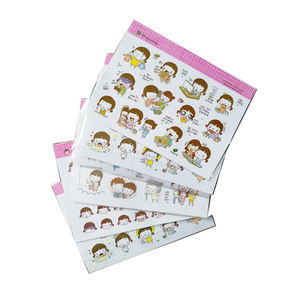 2 Hojas/Paquete de Pegatinas de Papel Kawaii con Laminado Brillante para Álbumes de Recortes, Regalos para Estudiantes y Regalos Promocionales - Product Image 1