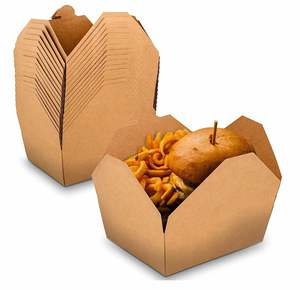 Caja Desechable para Llevar Comida de Restaurante, Fabricada en Vietnam, de Papel Kraft Marrón - Product Image 3