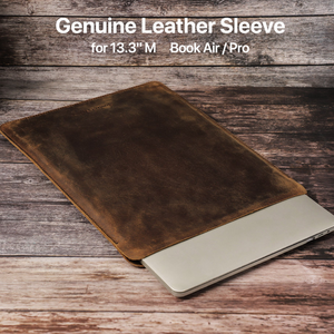 Peau de cheval fou/cuir véritable <span class=keywords><strong>13</strong></span>.3 <span class=keywords><strong>pouces</strong></span> étui de protection pour <span class=keywords><strong>ordinateur</strong></span> portable/<span class=keywords><strong>pochette</strong></span> pour <span class=keywords><strong>ordinateur</strong></span> portable <span class=keywords><strong>13</strong></span> <span class=keywords><strong>pouces</strong></span> pour sac pour hommes adapté aux déplacements quotidiens - Product Image 3