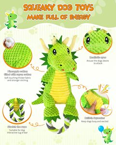 Jouet à mâcher pour animaux de compagnie en peluche Dragon, jouet à tirer en corde, jouet en peluche de coton résistant aux morsures pour chien, jeu intérieur/extérieur - Product Image 5
