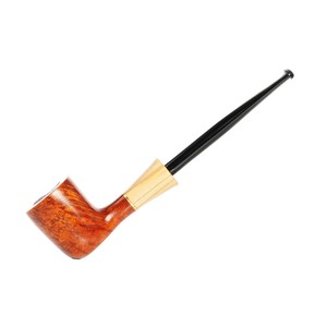 Bent Tobacco Pipe Briar Wood Apple Billiard Shape Smoking Pipe Men's Traditional Smoking Set - Product Image 5