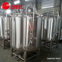 DYE 500/1000/2000/3000/4000/5000 litres en acier inoxydable de qualité alimentaire 304 bière Brite réservoir avec veste de refroidissement brasserie clé en main