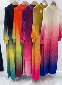 Robes <span class=keywords><strong>de</strong></span> cérémonie plissées Miyake pour femmes, couleur dégradée, haute qualité, grande taille, longue robe pour femme, <span class=keywords><strong>tenue</strong></span> modeste pour femmes <span class=keywords><strong>de</strong></span> grande taille - Product Image 6
