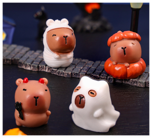Miniatura 3D <span class=keywords><strong>de</strong></span> Halloween, Zombi, Vampiro, Fantasma, Momia, Mago, Calabaza, Ignis Fatuus, Demonio, Capibara, Figura <span class=keywords><strong>de</strong></span> Animal Adorable, Juguetes Meng Dai - Product Image 2