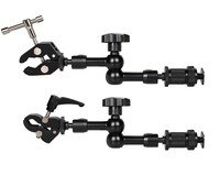Support de photographie en alliage d'aluminium Kaliou, bras articulé réglable à friction de 7 pouces, pour appareil photo reflex numérique, moniteur LCD, lumière LED