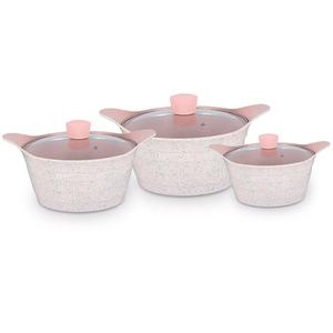 Olla antiadherente de aluminio fundido a presión, 6 unidades, color verde - Product Image 3