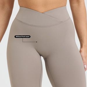 2024 mallas de calidad superior logotipo personalizado elástico Control de barriga elástico cepillado suave No <span class=keywords><strong>CamelToe</strong></span> apretado botín Push Yoga <span class=keywords><strong>Leggings</strong></span> - Product Image 6