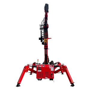 Ponsel 3 Ton Spider Crane 2 T perayap kecil Spider Crane baterai Diesel jendela listrik Fly Jib Man keranjang pengangkat kaca opsional - Product Image 3