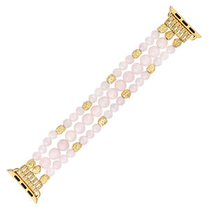 Correa elástica de piedra natural de cuarzo rosa, ágata, turquesa, correa de reloj Appele para Iwatch 38/42mm 40/44mm 41/45mm - Product Image 2