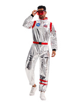 Großhandel Erwachsenen-Astronautenkostüm in Silber, Raumanzug für Männer und Frauen, Paar-Jumpsuit für Cosplay, Halloween, Karneval und Partys