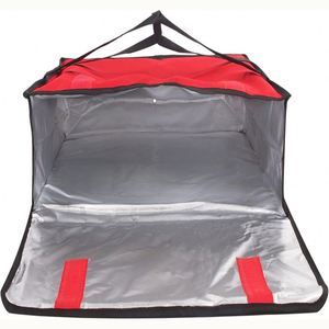 Grand sac isotherme noir pour livraison de pizzas 20 x 20, design premium rayé, sac de courses pour aliments ou plage - Product Image 4