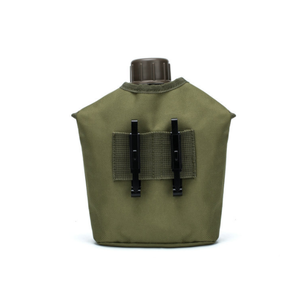 Botella de Agua Deportiva de Plástico HDPE de 0.8L-1L (800ml-1000ml) con Camuflaje Verde, Cantimplora de Aluminio y Bolsa para Camping - Product Image 5