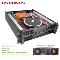Amplificateur de puissance 2000W*2CH de grande puissance, format 3U avec transformateur puissant, amplificateur de puissance de classe TD pour spectacles en plein air