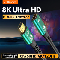 Câble d'extension HDMI 2.1 mâle vers femelle Ultra HD 48 Gbps HDR EARC 4K 120 Hz