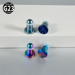 Tunnels d'<span class=keywords><strong>oreille</strong></span> en titane G23, style punk, colorés, cylindres solides, bijoux <span class=keywords><strong>de</strong></span> <span class=keywords><strong>piercing</strong></span> pour hélix - Product Image 2