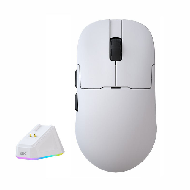 Ajazz AJ159PRO Wireless Mouse with Magnetic Charging Dock Lightweight Tri Mode Gaming Mouse PAW3395 26000 DPI