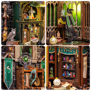 CuteBee DIY Wooden Bookend <b>Model</b> Toy Dark Night Rest Room 3D Assembly <b>Kit</b> For Teens Birthday Gift - Product Image 4